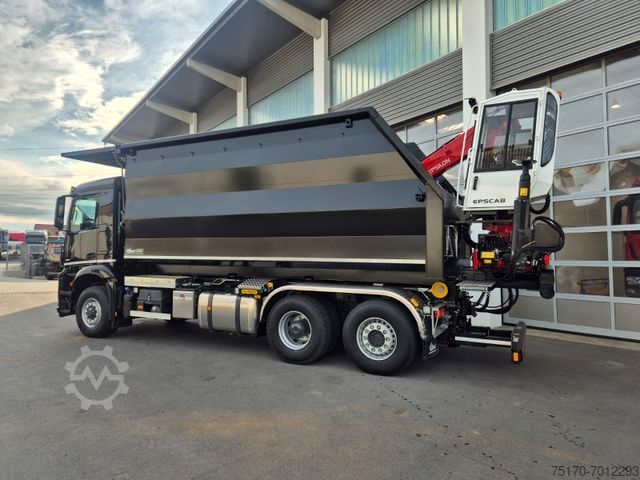 Roll-off tipper truck MERCEDES-BENZ Arocs 2751 6x2 HAD/ Abroller EBERT Forstbox Q150