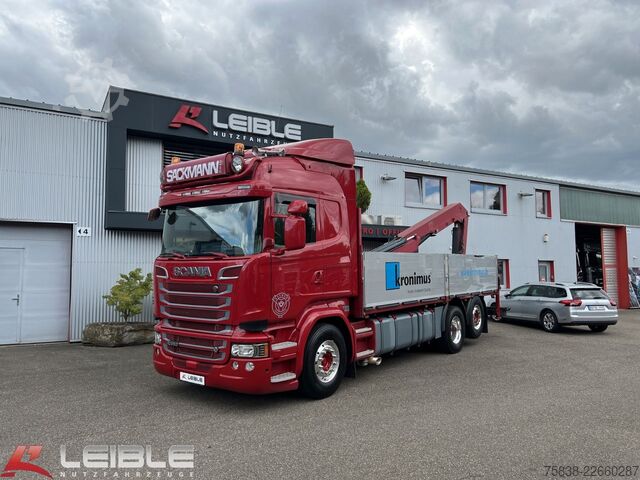 Autokran SCANIA R580*Baustoff*HMF/Funk*Lift/Lenk*2xTank1000l*