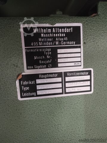 Sliding table saw Altendorf F 45