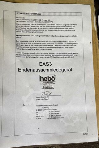 Schmiedemaschine HEBÖ Schmiedemaschine