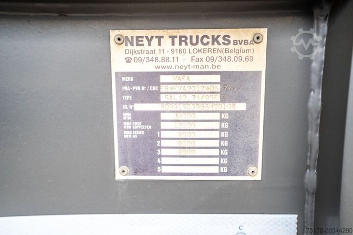 Milchtanker MAFA SAL 40.24/95e -INOX-29.000 L (no pump)