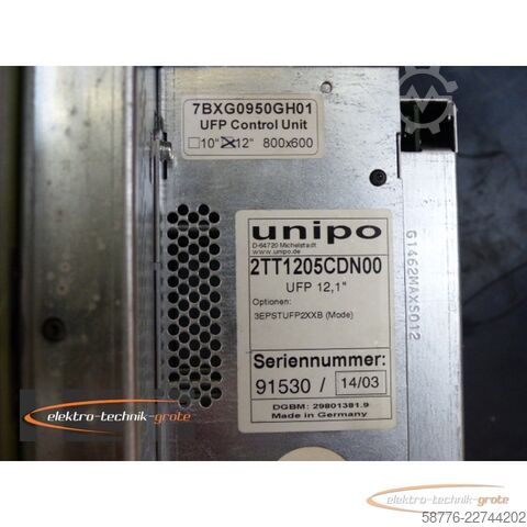 Component Unipo unipo 2TT1205CDN00 Monitoreinheit TFT 12.1"