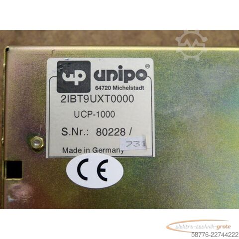 Component Unipo UCP-1000 Bedienpanel 2IBT9UXT0000 SN: 80228/731