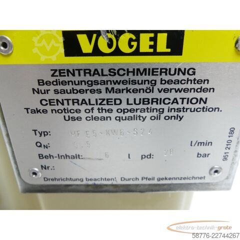 Komponente Vogel MFE5-KW6-S24 Zentralschmierung / Schmierstoffsystem