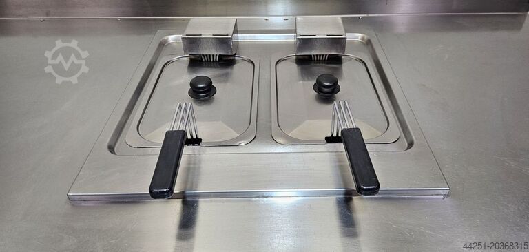 Work table with double fryer Lohberger RegenttS2