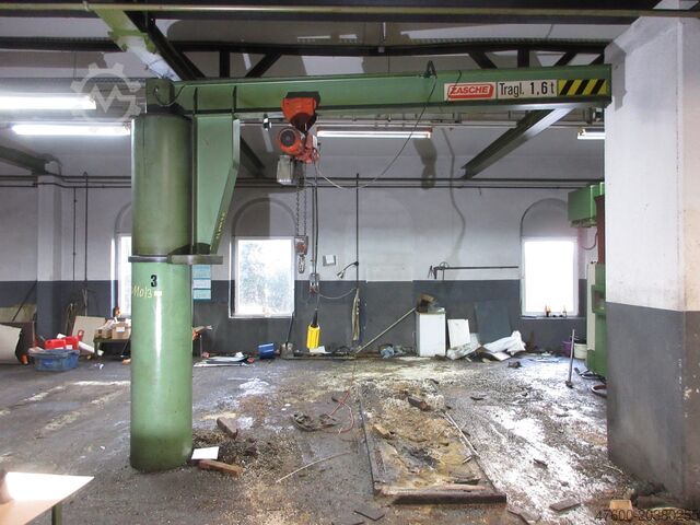 Saeulenschwenkkran Schwenkkran Kettenzug Zasche Stahl Kran Drehkran Hallenkran ZHD 1600Kg 1,6t L 3,5m Stahl Kettenzug