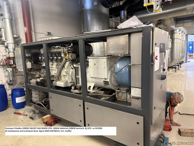 CHP unit, combined heat and power, gas Viessmann Vitobloc 200EM