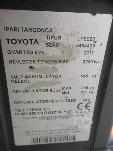 Pallet truck TOYOTA LPE220