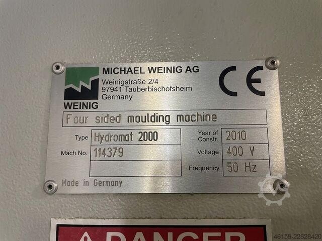 Hobel- und Kehlautomat WEINIG HYDROMAT 2000 FLOATING VERTICAL SPINDLES