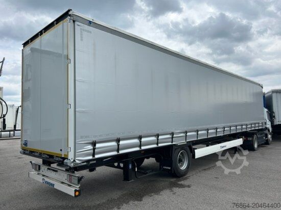 Auflieger mit Pritsche & Plane KRONE 1-ACHS AUFLIEGER, HECKABSTüTZUNG XL ZERTIFIKAT, EDSCHA-VERDECK,