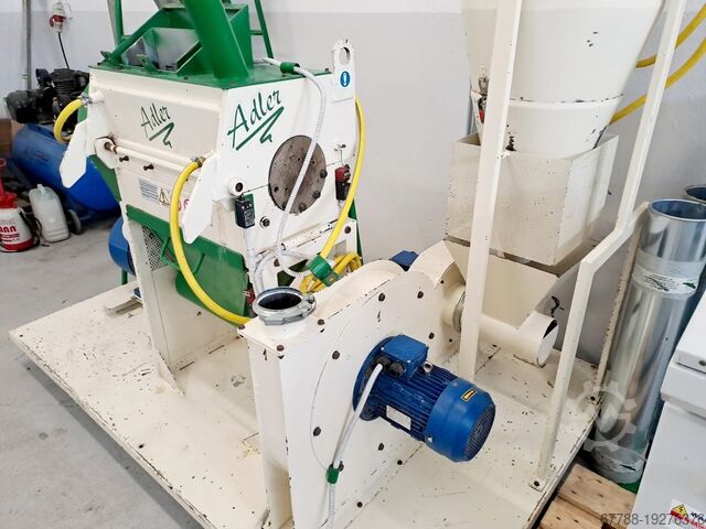 Recycling of reinforced textile products ADLER A6-RM2 80 kg/h 22 kW for tarpaulins, banners, rubber hoses