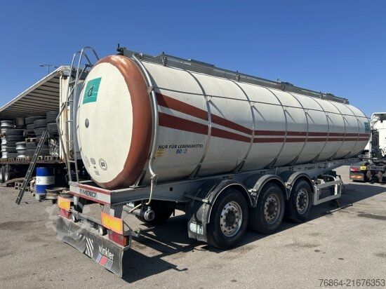 Tanker semitrailer MENCI LEBENSMITTELTANK ISOLIERT, 3 KAMMERN, 34000L LIFTACHSE,   BPW-ACHSEN,