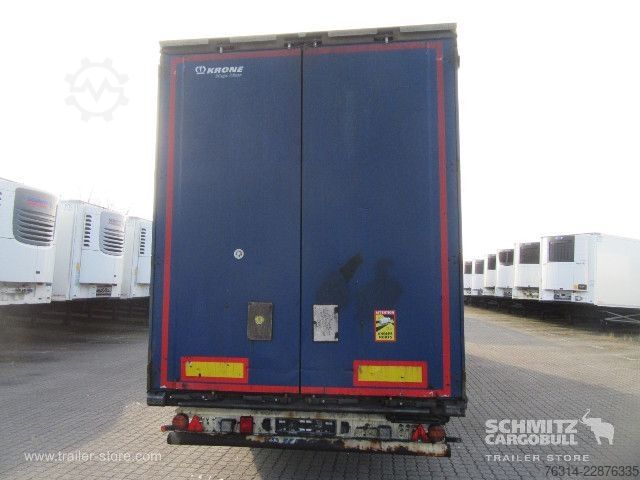 Auflieger mit Pritsche & Plane Krone Curtainsider Mega