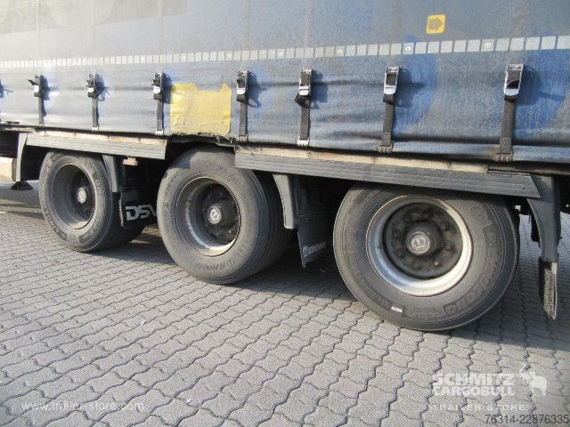 Auflieger mit Pritsche & Plane Krone Curtainsider Mega