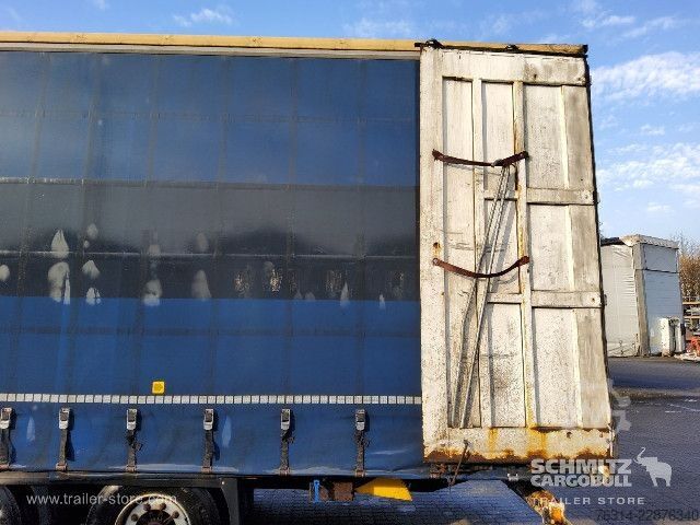 Auflieger mit Pritsche & Plane Krone Curtainsider Mega