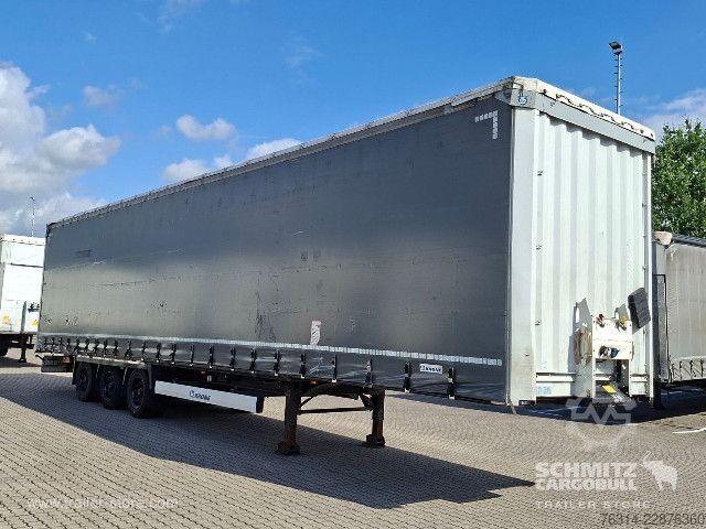 Auflieger mit Pritsche & Plane Krone Curtainsider Mega