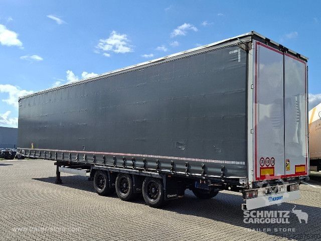 Auflieger mit Pritsche & Plane Krone Curtainsider Mega