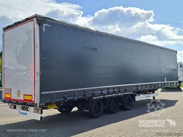 Auflieger mit Pritsche & Plane Krone Curtainsider Mega