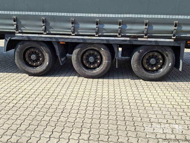 Auflieger mit Pritsche & Plane Krone Curtainsider Mega