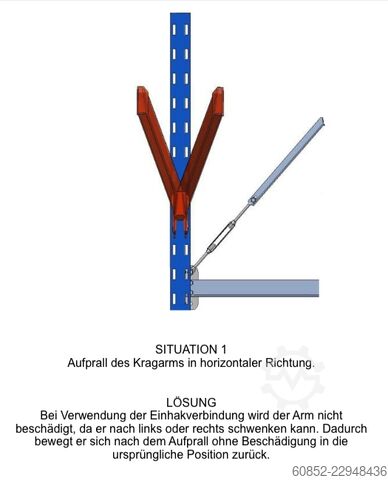 Kragarmregal Schwerlastregal Langgutrega ca. 4 lfm. Kragarmregal H: 400cm ,Fuß +3 650 kg Belastung pro Arm , Langgutregal