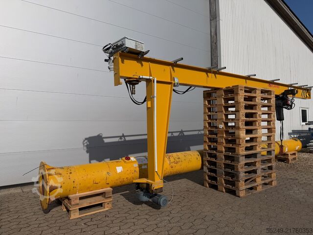 Pillar jib crane 7.5 x 6 m, 500 kg. Konecranes Säulenschwenkkran 7,5 x 6 m. 500 kg.