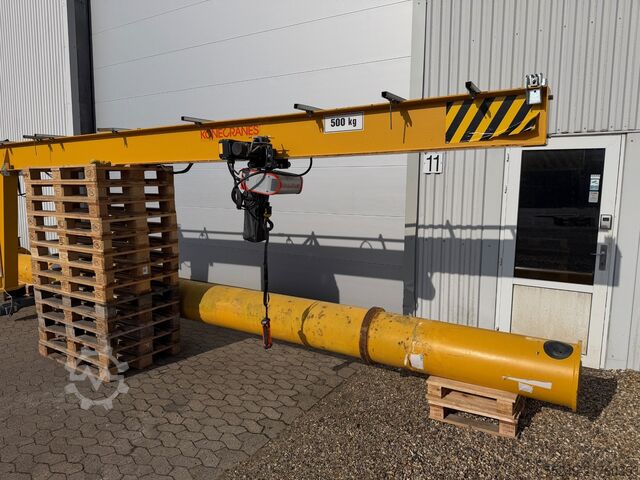 Pillar jib crane 7.5 x 6 m, 500 kg. Konecranes Säulenschwenkkran 7,5 x 6 m. 500 kg.