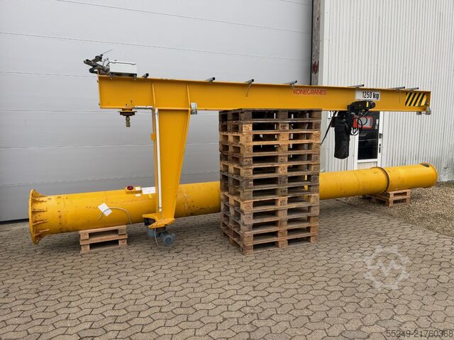 Pillar slewing crane 7.5 x 5 m, 1250 kg. Konecranes Säulenschwenkkran 7,5 x 5 m. 1250 kg.