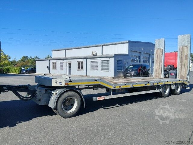 Low loader trailer Möslein TA3 Tieflader hydr. Rampen