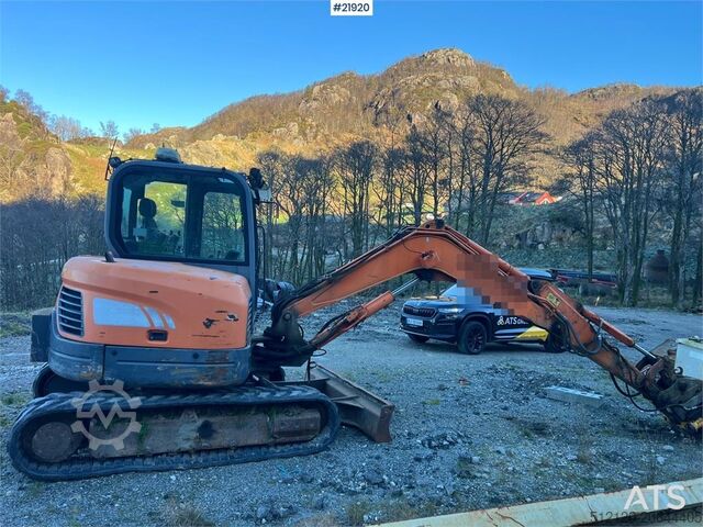 Crawler excavator Doosan DX62R-3 excavator w/ rototilt, sanding bucket and