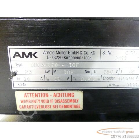 Control unit AMK DH13-120-4-I0F Hauptspindelmotor SN: C707AD -generalüberholt-