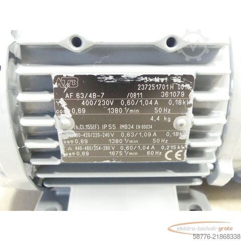 Control unit  ATB AF 63/4B-7 Motor mit SKF 143 +