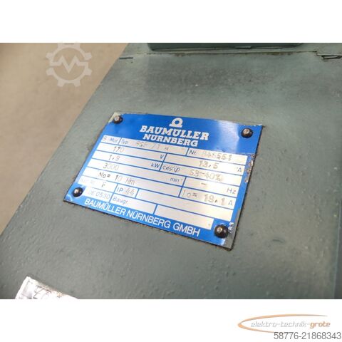 Control unit Baumüller GSF 71-M Motor SN: 846551 - 22A / 170V mit GHT 68/22 Tachogenerator