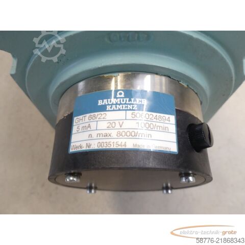 Control unit Baumüller GSF 71-M Motor SN: 846551 - 22A / 170V mit GHT 68/22 Tachogenerator