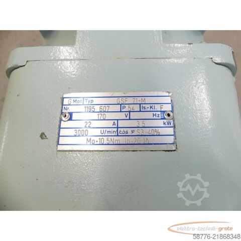 Control unit Baumüller GSF 71-M Servomotor SN: 1195607 - 22A / 170V