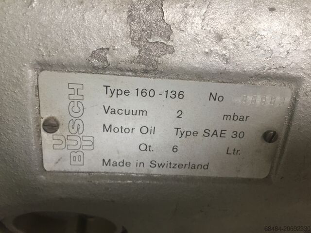 Vakuumpumpe Busch Type: 160 - 136