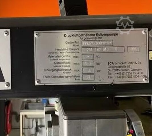 Druckluftgetriebene Kolbenpumpe Pumpe SCA Schucker PPW57-200P8-R-E