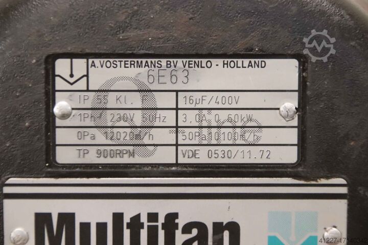 Axial fan 0.60 kW 900 rpm Multifan 6E63  Lüfterrad Ø 630 mm