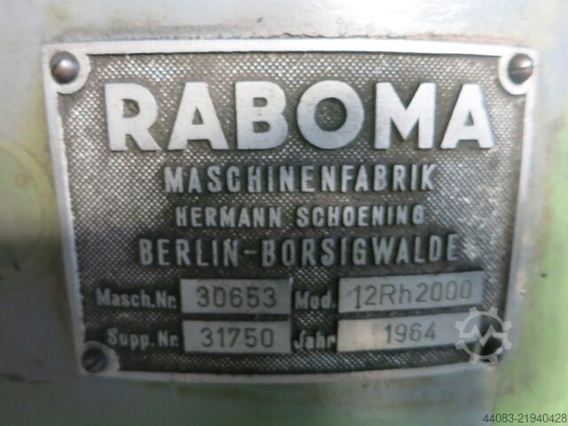 Radial Drilling Machine RABOMA 12Ph2000
