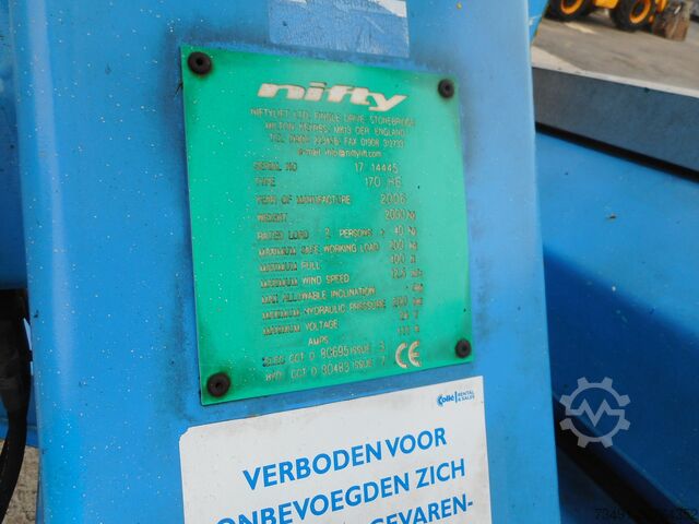 Work platform trailer Niftylift 170 HE Anhängerbühne 17m