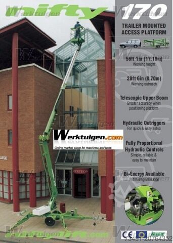 Work platform trailer Niftylift 170 HE Anhängerbühne 17m