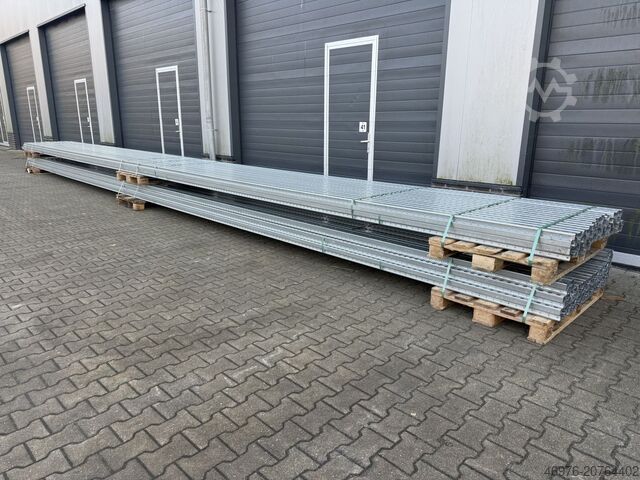 Hochregallager Palettenregalständer Bito PRO/ Profil: 100 x 76 x 2,25 mm / 12.400 x 1.100 mm