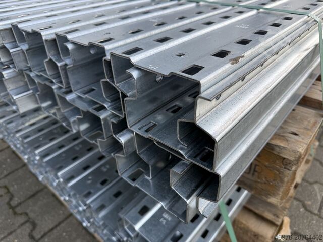 Hochregallager Palettenregalständer Bito PRO/ Profil: 100 x 76 x 2,25 mm / 12.400 x 1.100 mm