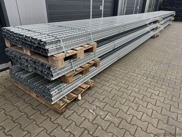 Hochregallager Palettenregalständer Bito PRO/ Profil: 100 x 76 x 2,25 mm / 12.400 x 1.100 mm