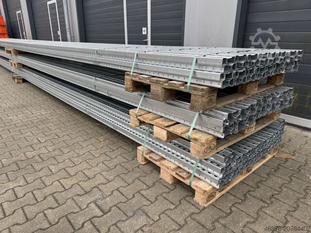 Hochregallager Palettenregalständer Bito PRO/ Profil: 100 x 76 x 2,25 mm / 12.400 x 1.100 mm