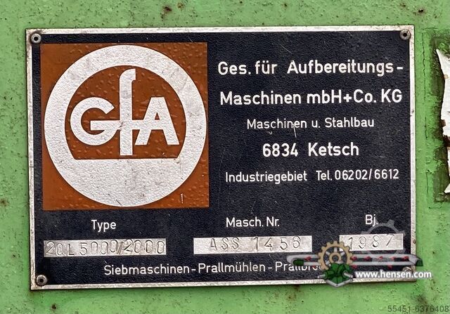 Circular Motion Vibration Screen GFA 2QL 5000/2000