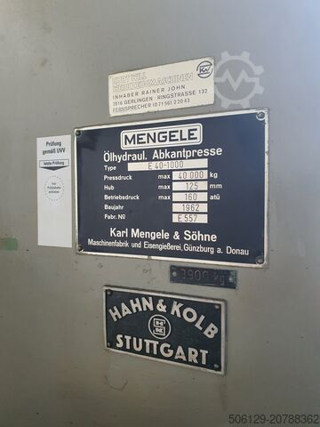 Abkantpresse Mengele E 40-1000