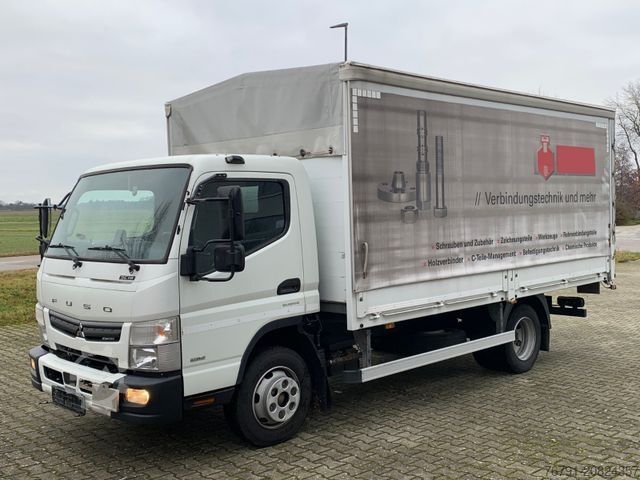 LKW mit Pritsche & Plane MITSUBISHI FUSO Canter 9C18_Autom_Klima_ Schiebeplane_EURO6