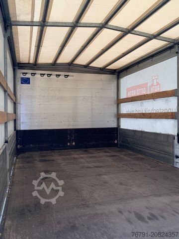 LKW mit Pritsche & Plane MITSUBISHI FUSO Canter 9C18_Autom_Klima_ Schiebeplane_EURO6