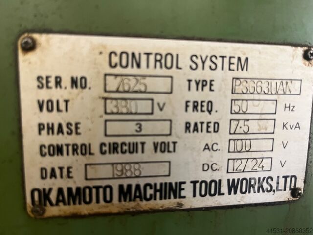Flachschleifmaschine Okamoto PSG 63 – UAN