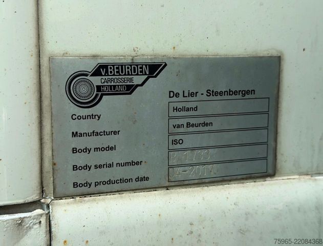 Box truck MERCEDES-BENZ Atego 1221 EURO 6 VAN BEURDEN BAK LAADKLEP KACHE